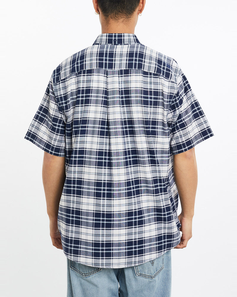 Vintage, 90s, Polo, Ralph, Lauren, Short, Sleeve, Button, Up, Shirt, The Real Deal, size large, colour Blue, newtown, sydney, australia, thrift store, opshop, preloved, secondhand, sustainable, retro, antique, 70s, 80s, 90s, 2000s, 00s, fashion, clothing, streetwear, trendy, garment, style, boutique, store, shop, archive, sale, cheap, best, top, Shirts