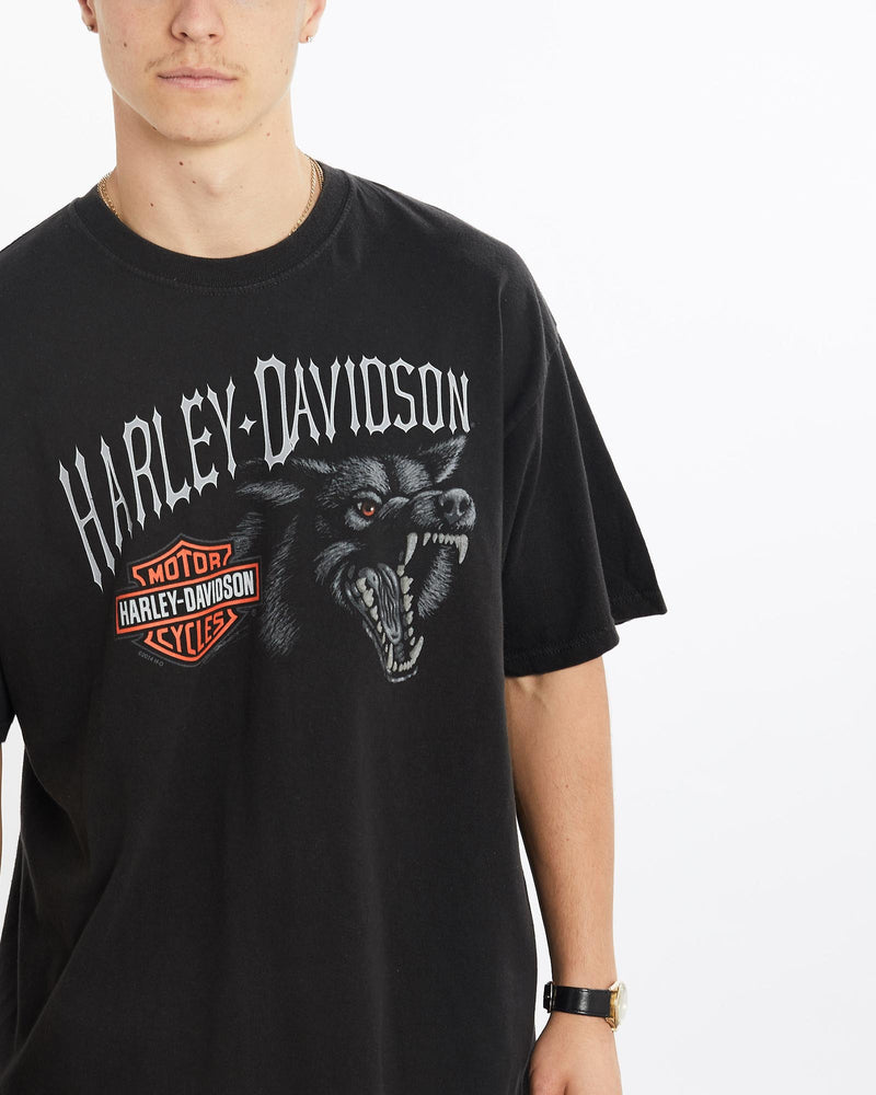Vintage, Harley, Davidson, Tee, The Real Deal, size large, colour Black, newtown, sydney, australia, thrift store, opshop, preloved, secondhand, sustainable, retro, antique, 70s, 80s, 90s, 2000s, 00s, fashion, clothing, streetwear, trendy, garment, style, boutique, store, shop, archive, sale, cheap, best, top, T-Shirts