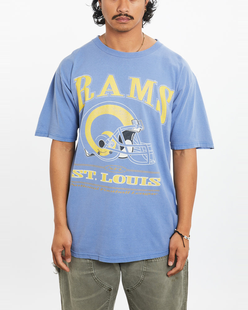 Vintage 90s NFL St. Louis Rams Tee <br>L , The Real Deal , newtown, sydney, australia, thrift store, opshop, preloved, secondhand, sustainable, retro, antique, 70s, 80s, 90s, 2000s, 00s, fashion, clothing, streetwear, trendy, garment, style, boutique, store, shop, archive, sale, cheap, best, top