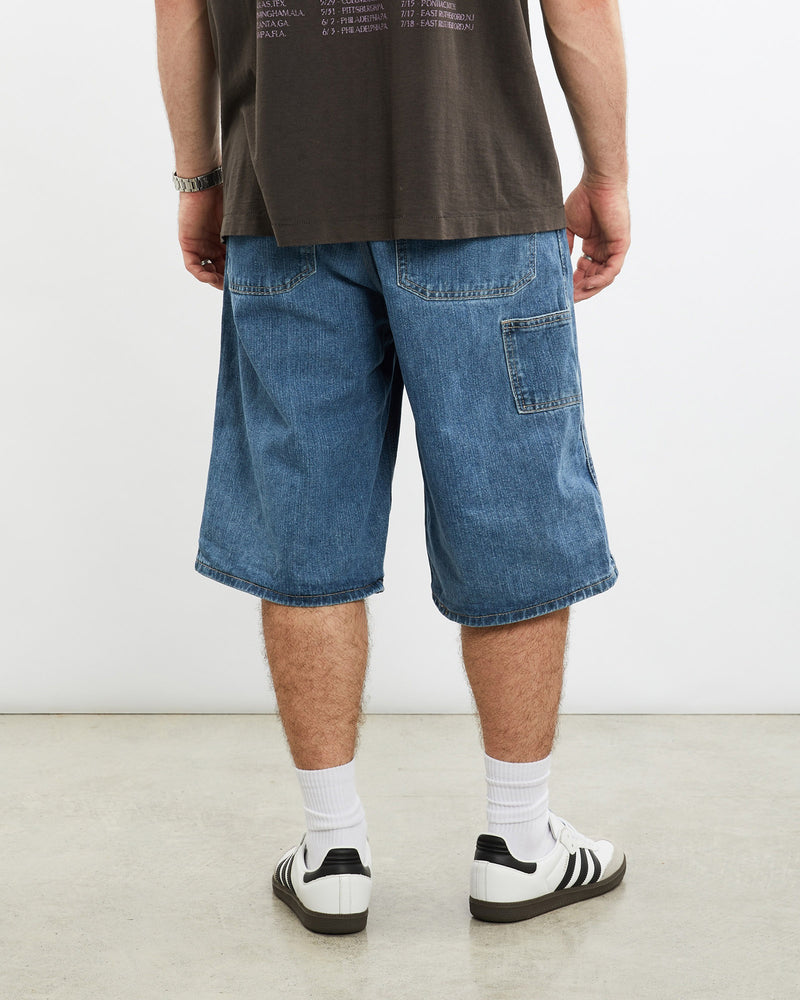 Vintage, Dickies, Denim, Carpenter, Shorts, The Real Deal, size 32", colour Blue, newtown, sydney, australia, thrift store, opshop, preloved, secondhand, sustainable, retro, antique, 70s, 80s, 90s, 2000s, 00s, fashion, clothing, streetwear, trendy, garment, style, boutique, store, shop, archive, sale, cheap, best, top, Shorts