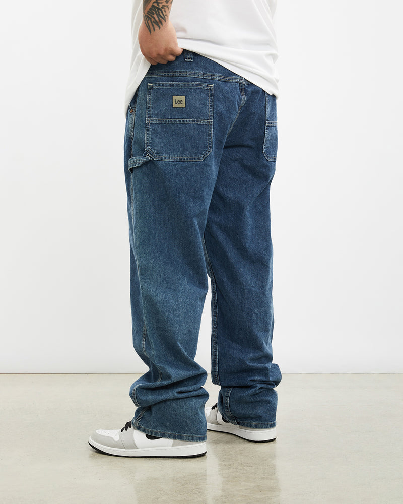 Vintage Lee Denim Carpenter Pants <br>40" , The Real Deal , newtown, sydney, australia, thrift store, opshop, preloved, secondhand, sustainable, retro, antique, 70s, 80s, 90s, 2000s, 00s, fashion, clothing, streetwear, trendy, garment, style, boutique, store, shop, archive, sale, cheap, best, top