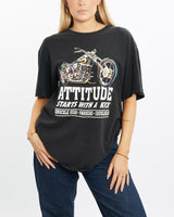 Vintage, 90s, Motorcycle, Tee, The Real Deal, size medium, colour Black, newtown, sydney, australia, thrift store, opshop, preloved, secondhand, sustainable, retro, antique, 70s, 80s, 90s, 2000s, 00s, fashion, clothing, streetwear, trendy, garment, style, boutique, store, shop, archive, sale, cheap, best, top, T-Shirts