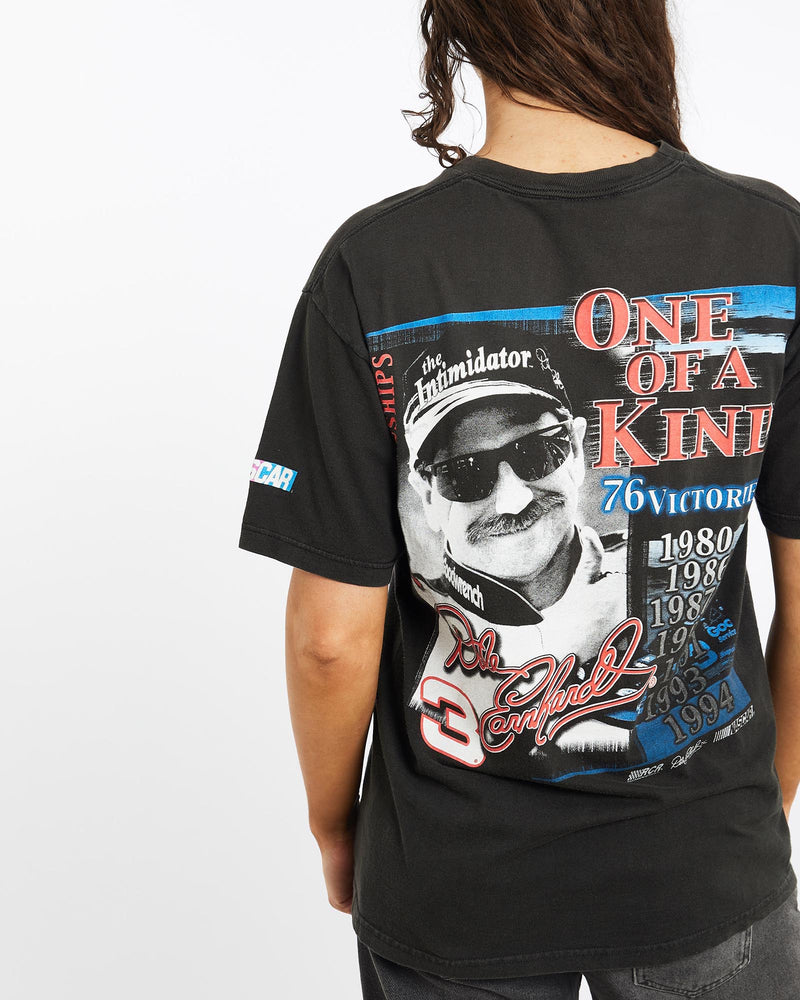 Vintage, 1994, Dale, Earnhardt, NASCAR, Racing, Tee, The Real Deal, size medium, colour Black, newtown, sydney, australia, thrift store, opshop, preloved, secondhand, sustainable, retro, antique, 70s, 80s, 90s, 2000s, 00s, fashion, clothing, streetwear, trendy, garment, style, boutique, store, shop, archive, sale, cheap, best, top, T-Shirts