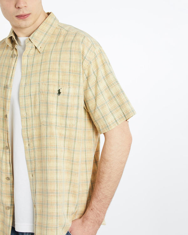 Vintage, 90s, Polo, Ralph, Lauren, Short, Sleeve, Button, Up, Shirt, The Real Deal, size extra large, colour Multicolour, newtown, sydney, australia, thrift store, opshop, preloved, secondhand, sustainable, retro, antique, 70s, 80s, 90s, 2000s, 00s, fashion, clothing, streetwear, trendy, garment, style, boutique, store, shop, archive, sale, cheap, best, top, Shirts