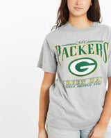 Vintage, 90s, NFL, Green, Bay, Packers, Tee, The Real Deal, size medium, colour Grey, newtown, sydney, australia, thrift store, opshop, preloved, secondhand, sustainable, retro, antique, 70s, 80s, 90s, 2000s, 00s, fashion, clothing, streetwear, trendy, garment, style, boutique, store, shop, archive, sale, cheap, best, top, T-Shirts