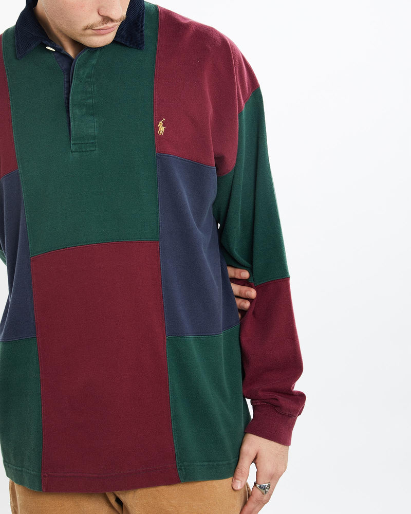 Vintage, 90s, Polo, Ralph, Lauren, Rugby, Shirt, The Real Deal, size extra large, colour Multicolour, newtown, sydney, australia, thrift store, opshop, preloved, secondhand, sustainable, retro, antique, 70s, 80s, 90s, 2000s, 00s, fashion, clothing, streetwear, trendy, garment, style, boutique, store, shop, archive, sale, cheap, best, top, Shirts