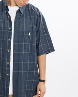 Vintage, 90s, Polo, Ralph, Lauren, Short, Sleeve, Button, Up, Shirt, The Real Deal, size extra large, colour Navy, newtown, sydney, australia, thrift store, opshop, preloved, secondhand, sustainable, retro, antique, 70s, 80s, 90s, 2000s, 00s, fashion, clothing, streetwear, trendy, garment, style, boutique, store, shop, archive, sale, cheap, best, top, Shirts