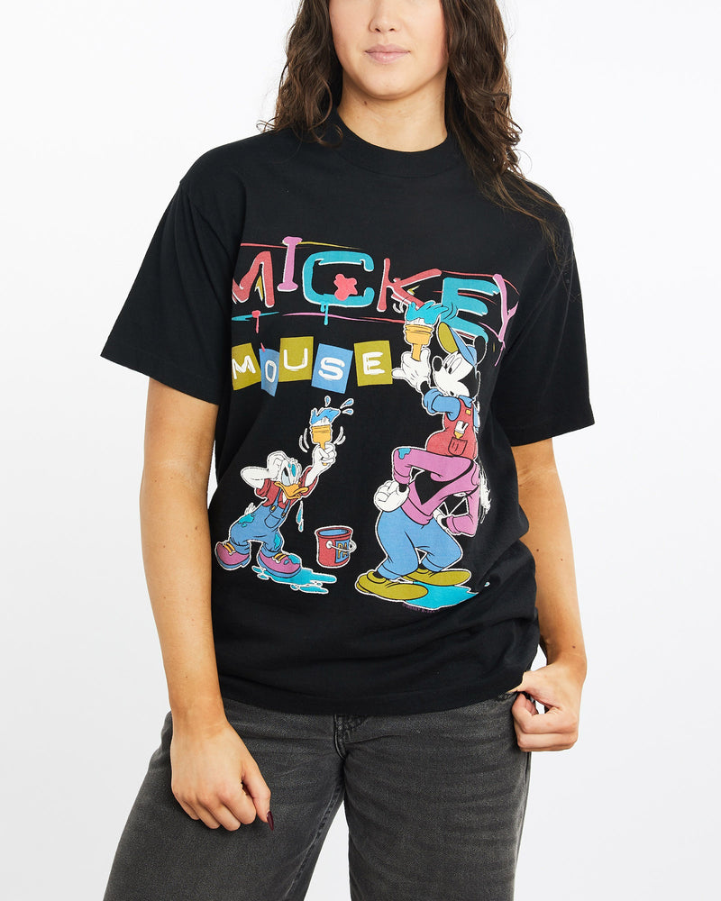 Vintage, 90s, Disney, Mickey, Mouse, Tee, The Real Deal, size medium, colour Black, newtown, sydney, australia, thrift store, opshop, preloved, secondhand, sustainable, retro, antique, 70s, 80s, 90s, 2000s, 00s, fashion, clothing, streetwear, trendy, garment, style, boutique, store, shop, archive, sale, cheap, best, top, T-Shirts