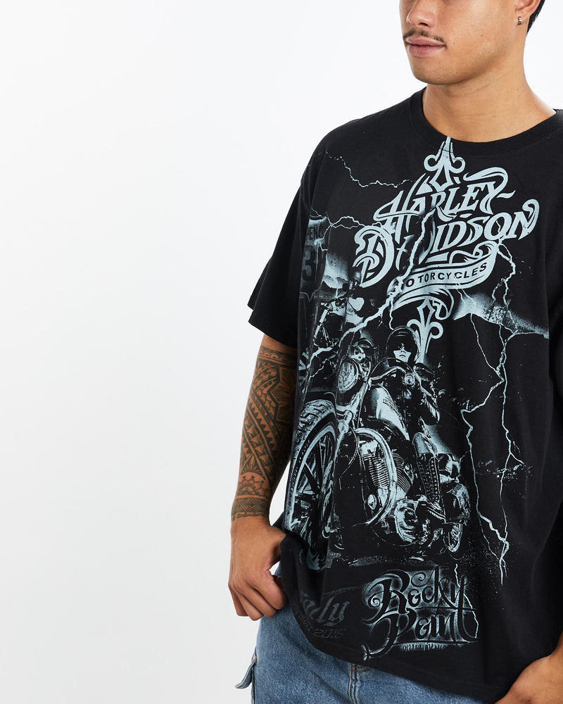 Vintage, Harley, Davidson, Tee, The Real Deal, size extra large, colour Black, newtown, sydney, australia, thrift store, opshop, preloved, secondhand, sustainable, retro, antique, 70s, 80s, 90s, 2000s, 00s, fashion, clothing, streetwear, trendy, garment, style, boutique, store, shop, archive, sale, cheap, best, top, T-Shirts