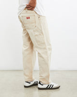 Vintage, Dickies, Carpenter, Pants, The Real Deal, size 37", colour Beige, newtown, sydney, australia, thrift store, opshop, preloved, secondhand, sustainable, retro, antique, 70s, 80s, 90s, 2000s, 00s, fashion, clothing, streetwear, trendy, garment, style, boutique, store, shop, archive, sale, cheap, best, top, Pants