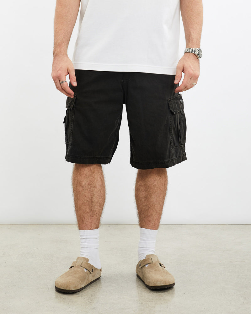 Vintage, Wrangler, Cargo, Shorts, The Real Deal, size 32", colour Black, newtown, sydney, australia, thrift store, opshop, preloved, secondhand, sustainable, retro, antique, 70s, 80s, 90s, 2000s, 00s, fashion, clothing, streetwear, trendy, garment, style, boutique, store, shop, archive, sale, cheap, best, top, Shorts