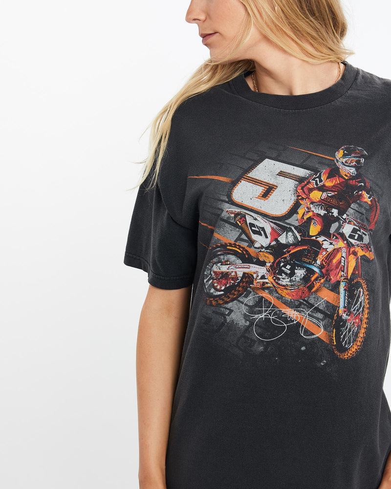Vintage, Ryan, Dungey, Motocross, Tee, The Real Deal, size medium, colour Black, newtown, sydney, australia, thrift store, opshop, preloved, secondhand, sustainable, retro, antique, 70s, 80s, 90s, 2000s, 00s, fashion, clothing, streetwear, trendy, garment, style, boutique, store, shop, archive, sale, cheap, best, top, T-Shirts