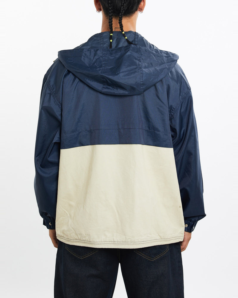 Vintage, 90s, Reebok, Windbreaker, Jacket, The Real Deal, size large, colour Blue, newtown, sydney, australia, thrift store, opshop, preloved, secondhand, sustainable, retro, antique, 70s, 80s, 90s, 2000s, 00s, fashion, clothing, streetwear, trendy, garment, style, boutique, store, shop, archive, sale, cheap, best, top, Jackets