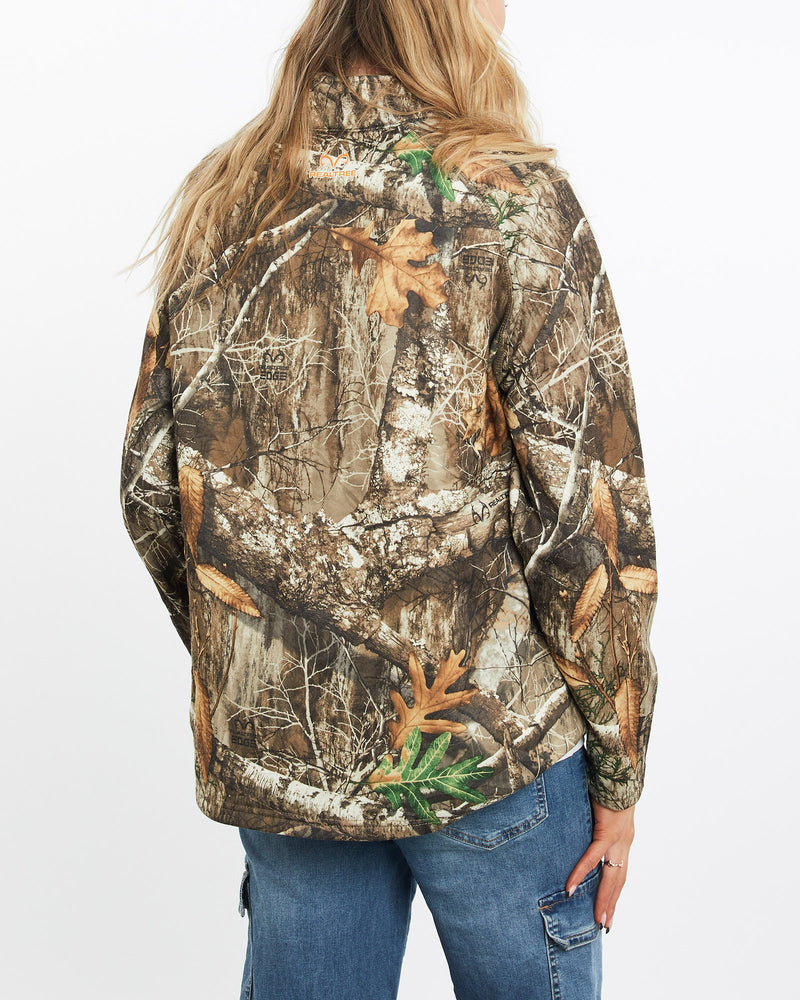 Vintage, Realtree, Camo, Quarter, Zip, Sweatshirt, The Real Deal, size medium, colour Green, newtown, sydney, australia, thrift store, opshop, preloved, secondhand, sustainable, retro, antique, 70s, 80s, 90s, 2000s, 00s, fashion, clothing, streetwear, trendy, garment, style, boutique, store, shop, archive, sale, cheap, best, top, Sweats and hoodies