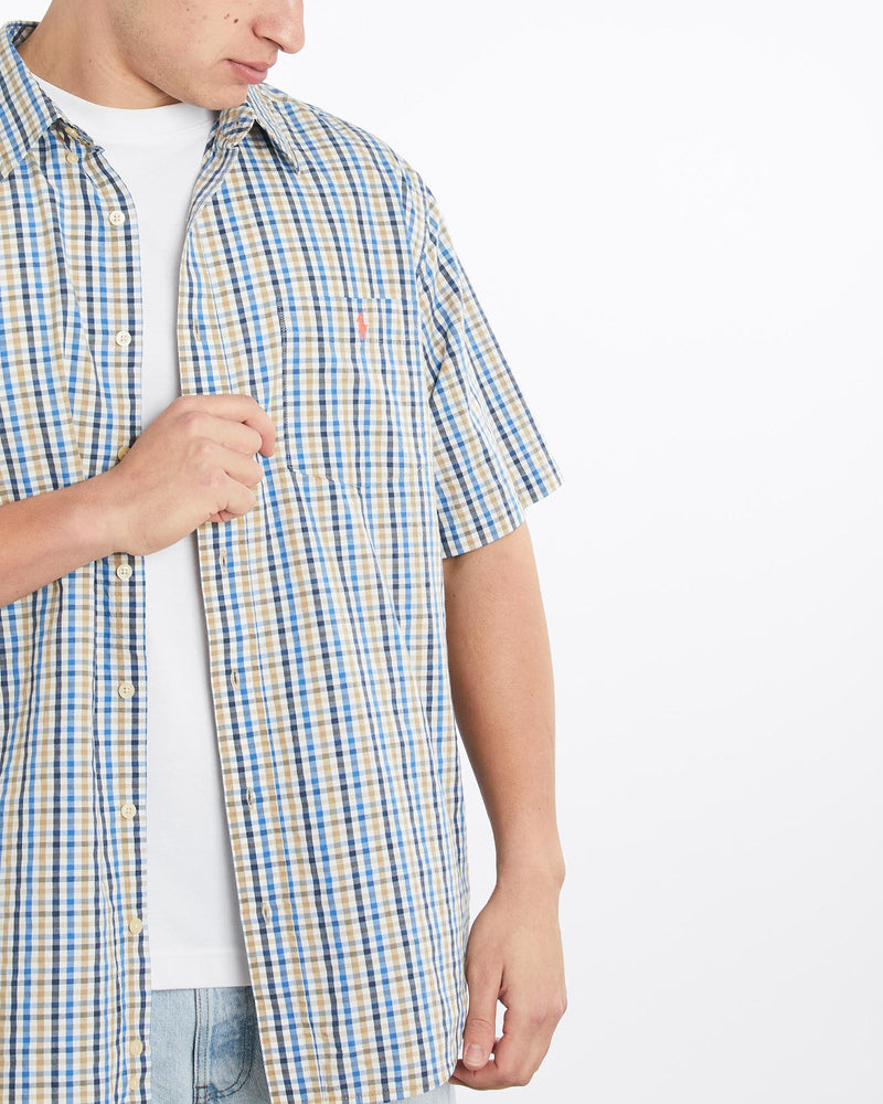 Vintage, 90s, Polo, Ralph, Lauren, Short, Sleeve, Button, Up, Shirt, The Real Deal, size double extra large, colour Multicolour, newtown, sydney, australia, thrift store, opshop, preloved, secondhand, sustainable, retro, antique, 70s, 80s, 90s, 2000s, 00s, fashion, clothing, streetwear, trendy, garment, style, boutique, store, shop, archive, sale, cheap, best, top, Shirts