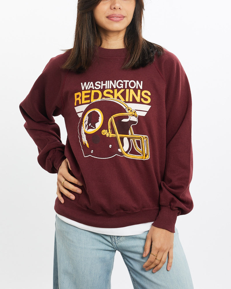 Vintage, 80s, NFL, Washington, Redskins, Sweatshirt, The Real Deal, size double extra small, colour Burgundy, newtown, sydney, australia, thrift store, opshop, preloved, secondhand, sustainable, retro, antique, 70s, 80s, 90s, 2000s, 00s, fashion, clothing, streetwear, trendy, garment, style, boutique, store, shop, archive, sale, cheap, best, top, Sweats and hoodies