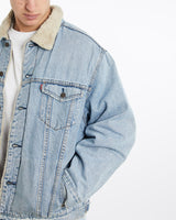 Vintage, Levi's, Sherpa, Lined, Denim, Jacket, The Real Deal, size double extra large, colour Blue, newtown, sydney, australia, thrift store, opshop, preloved, secondhand, sustainable, retro, antique, 70s, 80s, 90s, 2000s, 00s, fashion, clothing, streetwear, trendy, garment, style, boutique, store, shop, archive, sale, cheap, best, top, Jackets
