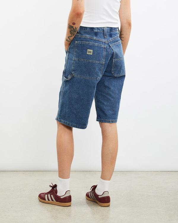 Vintage, Lee, Denim, Carpenter, Shorts, The Real Deal, size 31", colour Blue, newtown, sydney, australia, thrift store, opshop, preloved, secondhand, sustainable, retro, antique, 70s, 80s, 90s, 2000s, 00s, fashion, clothing, streetwear, trendy, garment, style, boutique, store, shop, archive, sale, cheap, best, top, Shorts