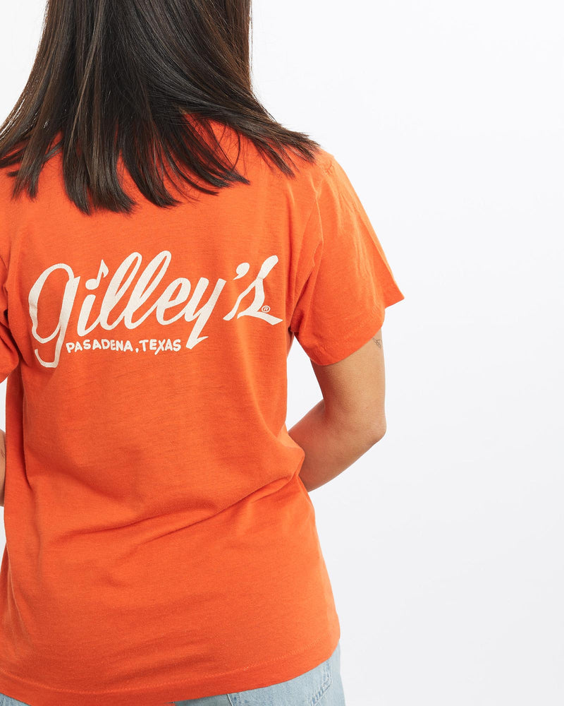 Vintage, 80s, Gilley's, Pasadena,, Texas, Tee, The Real Deal, size double extra small, colour Orange, newtown, sydney, australia, thrift store, opshop, preloved, secondhand, sustainable, retro, antique, 70s, 80s, 90s, 2000s, 00s, fashion, clothing, streetwear, trendy, garment, style, boutique, store, shop, archive, sale, cheap, best, top, T-Shirts