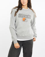 Vintage, NFL, Cleveland, Browns, Sweatshirt, The Real Deal, size medium, colour Grey, newtown, sydney, australia, thrift store, opshop, preloved, secondhand, sustainable, retro, antique, 70s, 80s, 90s, 2000s, 00s, fashion, clothing, streetwear, trendy, garment, style, boutique, store, shop, archive, sale, cheap, best, top, Sweats and hoodies