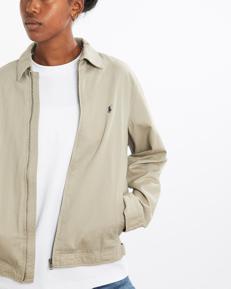 Vintage, 90s, Polo, Ralph, Lauren, Harrington, Jacket, The Real Deal, size medium, colour Brown, newtown, sydney, australia, thrift store, opshop, preloved, secondhand, sustainable, retro, antique, 70s, 80s, 90s, 2000s, 00s, fashion, clothing, streetwear, trendy, garment, style, boutique, store, shop, archive, sale, cheap, best, top, Jackets