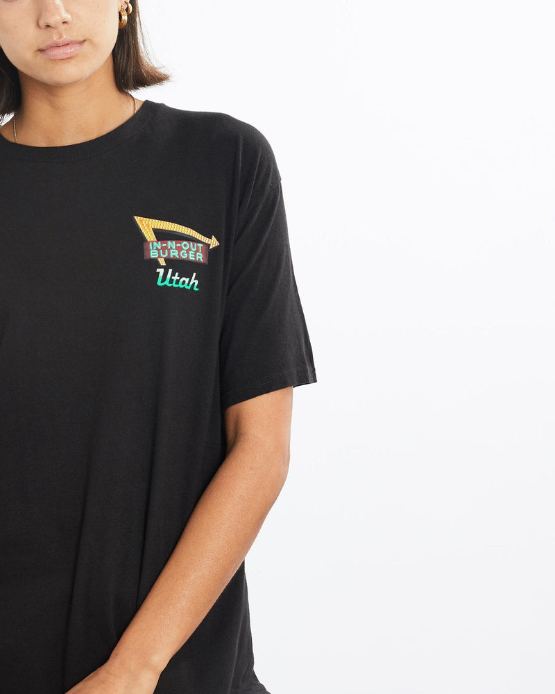 Vintage, In-N-Out, Burger, Tee, The Real Deal, size small, colour Black, newtown, sydney, australia, thrift store, opshop, preloved, secondhand, sustainable, retro, antique, 70s, 80s, 90s, 2000s, 00s, fashion, clothing, streetwear, trendy, garment, style, boutique, store, shop, archive, sale, cheap, best, top, T-Shirts