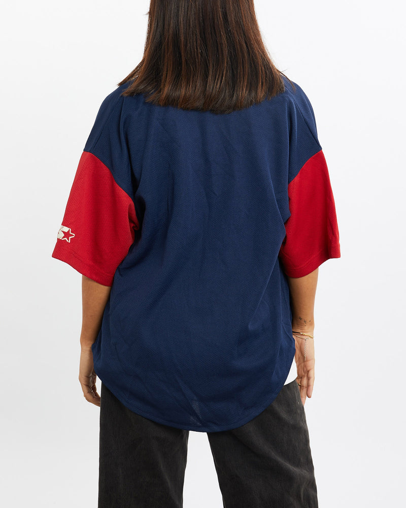 Vintage, Starter, MLB, Cleveland, Indians, Jersey, The Real Deal, size small, colour Black, newtown, sydney, australia, thrift store, opshop, preloved, secondhand, sustainable, retro, antique, 70s, 80s, 90s, 2000s, 00s, fashion, clothing, streetwear, trendy, garment, style, boutique, store, shop, archive, sale, cheap, best, top, T-Shirts