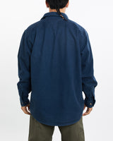 Vintage, Five, Brother, Button, Up, Shirt, The Real Deal, size large, colour Navy, newtown, sydney, australia, thrift store, opshop, preloved, secondhand, sustainable, retro, antique, 70s, 80s, 90s, 2000s, 00s, fashion, clothing, streetwear, trendy, garment, style, boutique, store, shop, archive, sale, cheap, best, top, Shirts