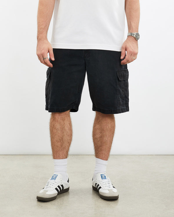 Vintage, Wrangler, Cargo, Shorts, The Real Deal, size 34", colour Black, newtown, sydney, australia, thrift store, opshop, preloved, secondhand, sustainable, retro, antique, 70s, 80s, 90s, 2000s, 00s, fashion, clothing, streetwear, trendy, garment, style, boutique, store, shop, archive, sale, cheap, best, top, Shorts
