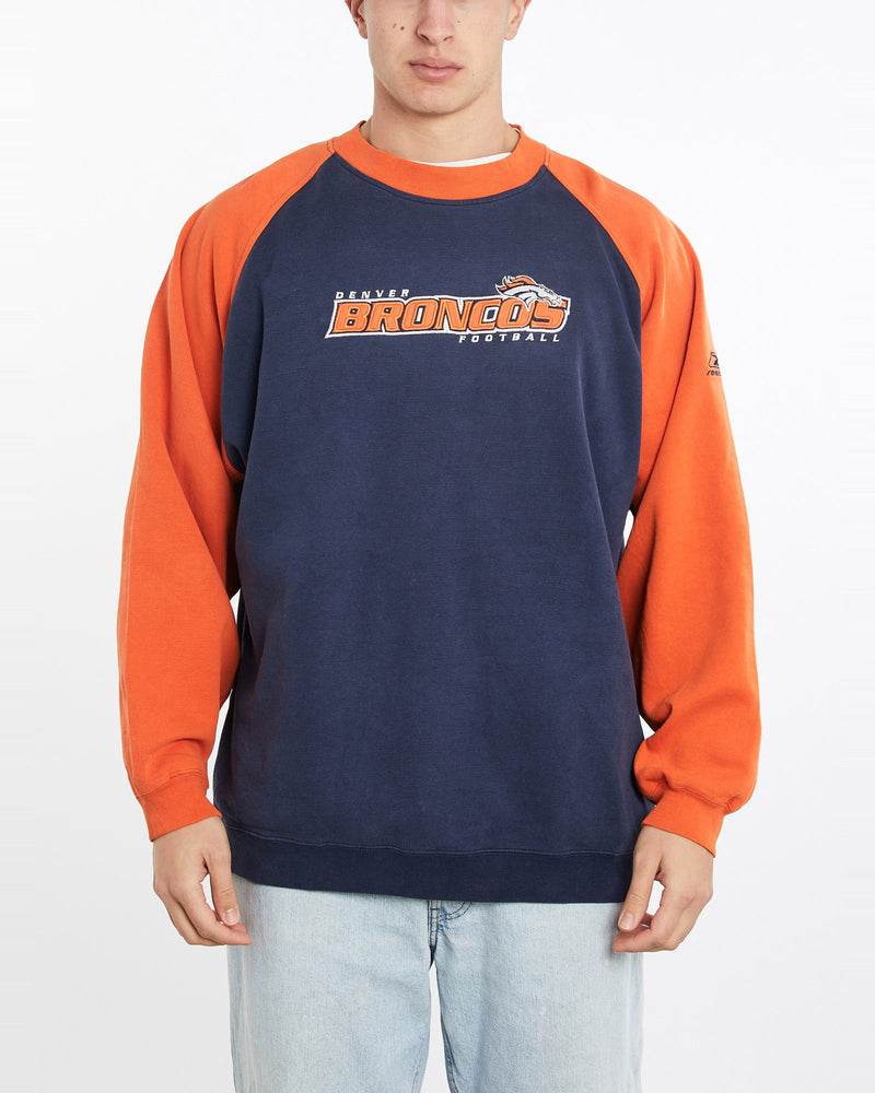 Vintage, Reebok, NFL, Denver, Broncos, Sweatshirt, The Real Deal, size double extra large, colour Multicolour, newtown, sydney, australia, thrift store, opshop, preloved, secondhand, sustainable, retro, antique, 70s, 80s, 90s, 2000s, 00s, fashion, clothing, streetwear, trendy, garment, style, boutique, store, shop, archive, sale, cheap, best, top, Sweats and hoodies