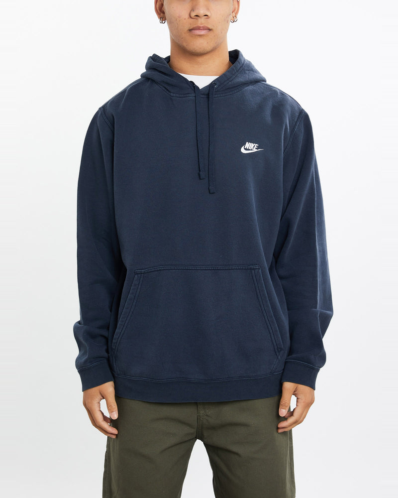 Vintage, Nike, Hooded, Sweatshirt, The Real Deal, size large, colour Navy, newtown, sydney, australia, thrift store, opshop, preloved, secondhand, sustainable, retro, antique, 70s, 80s, 90s, 2000s, 00s, fashion, clothing, streetwear, trendy, garment, style, boutique, store, shop, archive, sale, cheap, best, top, Sweats and hoodies