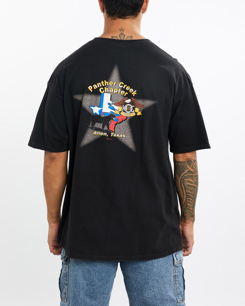 Vintage, Harley, Davidson, Owners, Group, Tee, The Real Deal, size extra large, colour Black, newtown, sydney, australia, thrift store, opshop, preloved, secondhand, sustainable, retro, antique, 70s, 80s, 90s, 2000s, 00s, fashion, clothing, streetwear, trendy, garment, style, boutique, store, shop, archive, sale, cheap, best, top, T-Shirts