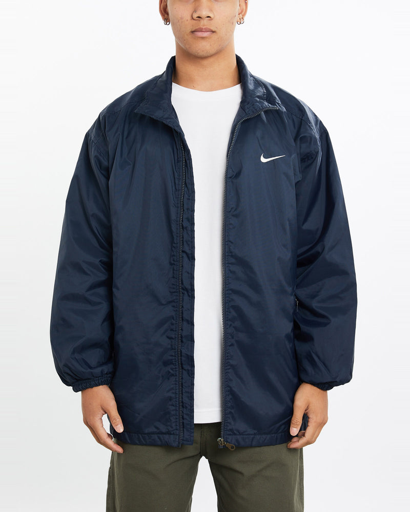 Vintage, 90s, Nike, Puffer, Jacket, The Real Deal, size large, colour Navy, newtown, sydney, australia, thrift store, opshop, preloved, secondhand, sustainable, retro, antique, 70s, 80s, 90s, 2000s, 00s, fashion, clothing, streetwear, trendy, garment, style, boutique, store, shop, archive, sale, cheap, best, top, Jackets