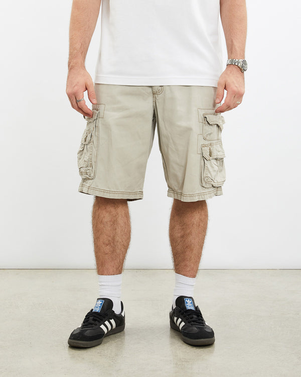 Vintage, Lee, Cargo, Shorts, The Real Deal, size 33", colour Beige, newtown, sydney, australia, thrift store, opshop, preloved, secondhand, sustainable, retro, antique, 70s, 80s, 90s, 2000s, 00s, fashion, clothing, streetwear, trendy, garment, style, boutique, store, shop, archive, sale, cheap, best, top, Shorts