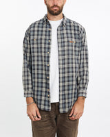 Vintage, 90s, Carhartt, Button, Up, Shirt, The Real Deal, size extra large, colour Blue, newtown, sydney, australia, thrift store, opshop, preloved, secondhand, sustainable, retro, antique, 70s, 80s, 90s, 2000s, 00s, fashion, clothing, streetwear, trendy, garment, style, boutique, store, shop, archive, sale, cheap, best, top, Shirts