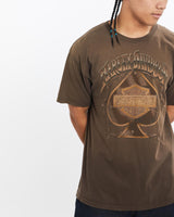 Vintage, Harley, Davidson, Tee, The Real Deal, size large, colour Brown, newtown, sydney, australia, thrift store, opshop, preloved, secondhand, sustainable, retro, antique, 70s, 80s, 90s, 2000s, 00s, fashion, clothing, streetwear, trendy, garment, style, boutique, store, shop, archive, sale, cheap, best, top, T-Shirts