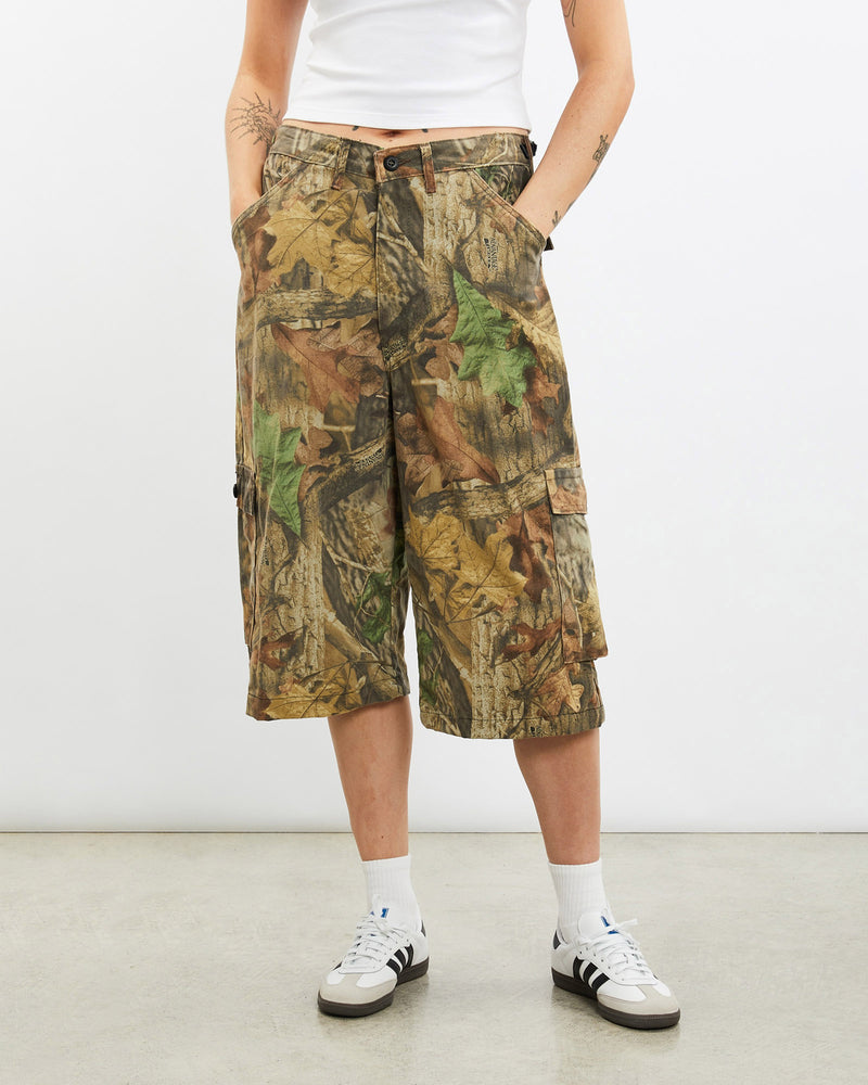 Vintage, Realtree, Camo, Cargo, Shorts, The Real Deal, size 31", colour Green, newtown, sydney, australia, thrift store, opshop, preloved, secondhand, sustainable, retro, antique, 70s, 80s, 90s, 2000s, 00s, fashion, clothing, streetwear, trendy, garment, style, boutique, store, shop, archive, sale, cheap, best, top, Shorts