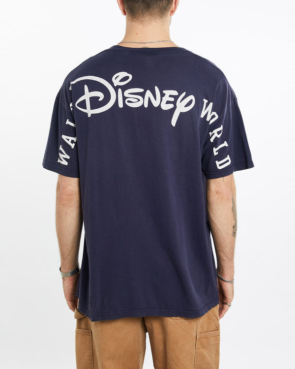 Vintage, 1995, Mickey, Mouse, Walt, Disney, World, Tee, The Real Deal, size extra large, colour Navy, newtown, sydney, australia, thrift store, opshop, preloved, secondhand, sustainable, retro, antique, 70s, 80s, 90s, 2000s, 00s, fashion, clothing, streetwear, trendy, garment, style, boutique, store, shop, archive, sale, cheap, best, top, T-Shirts