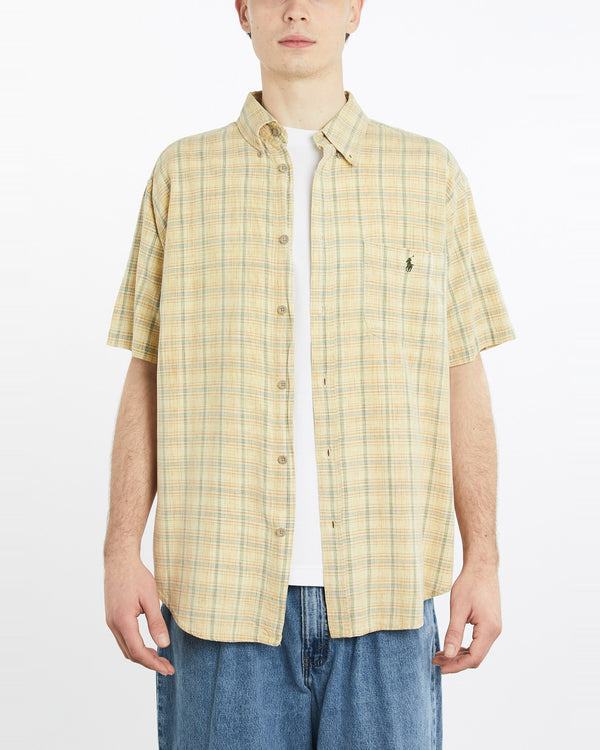 Vintage, 90s, Polo, Ralph, Lauren, Short, Sleeve, Button, Up, Shirt, The Real Deal, size extra large, colour Multicolour, newtown, sydney, australia, thrift store, opshop, preloved, secondhand, sustainable, retro, antique, 70s, 80s, 90s, 2000s, 00s, fashion, clothing, streetwear, trendy, garment, style, boutique, store, shop, archive, sale, cheap, best, top, Shirts