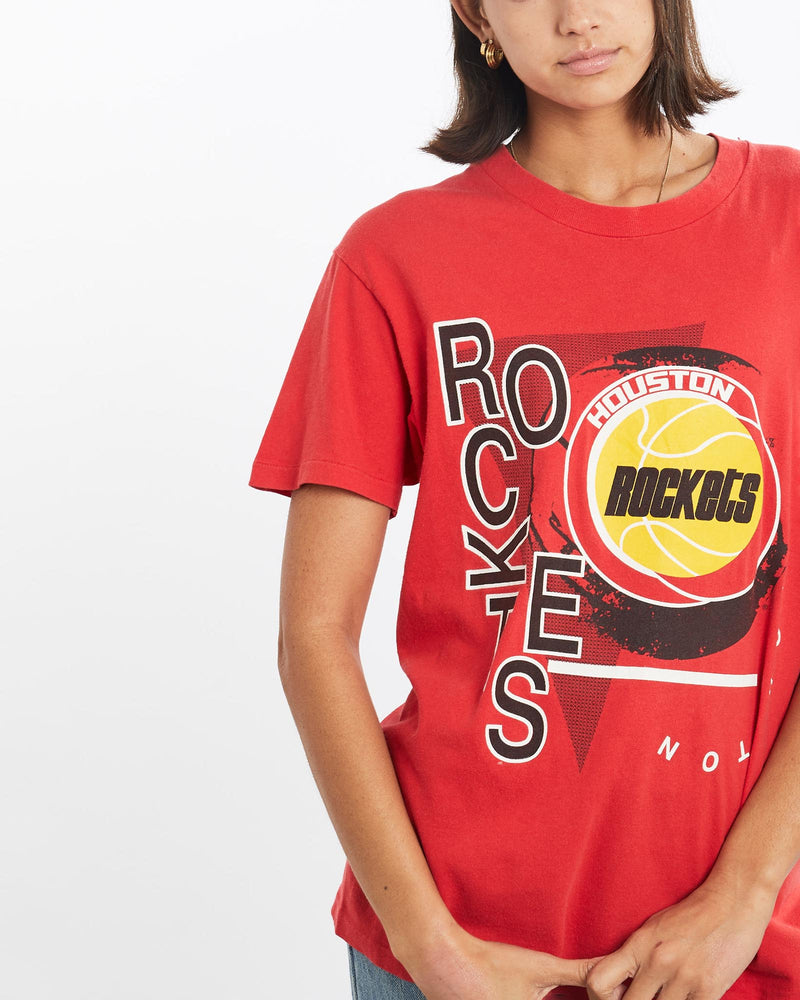 Vintage, 90s, NBA, Houston, Rockets, Tee, The Real Deal, size small, colour Red, newtown, sydney, australia, thrift store, opshop, preloved, secondhand, sustainable, retro, antique, 70s, 80s, 90s, 2000s, 00s, fashion, clothing, streetwear, trendy, garment, style, boutique, store, shop, archive, sale, cheap, best, top, T-Shirts