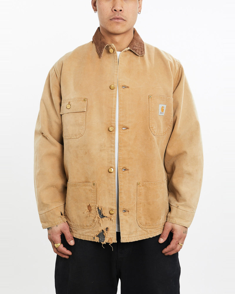 Vintage, 90s, Carhartt, Michigan', Jacket, The Real Deal, size extra large, colour Beige, newtown, sydney, australia, thrift store, opshop, preloved, secondhand, sustainable, retro, antique, 70s, 80s, 90s, 2000s, 00s, fashion, clothing, streetwear, trendy, garment, style, boutique, store, shop, archive, sale, cheap, best, top, Jackets