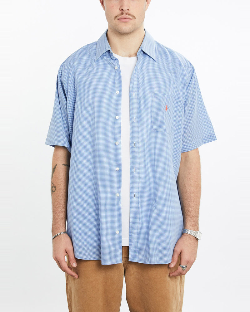 Vintage, 90s, Polo, Ralph, Lauren, Short, Sleeve, Button, Up, Shirt, The Real Deal, size extra large, colour Black, newtown, sydney, australia, thrift store, opshop, preloved, secondhand, sustainable, retro, antique, 70s, 80s, 90s, 2000s, 00s, fashion, clothing, streetwear, trendy, garment, style, boutique, store, shop, archive, sale, cheap, best, top, Shirts