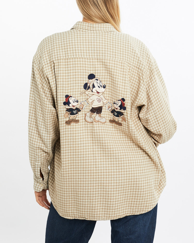 Vintage, 90s, Disney, Minnie, Mouse, Button, Up, Shirt, The Real Deal, size medium, colour Brown, newtown, sydney, australia, thrift store, opshop, preloved, secondhand, sustainable, retro, antique, 70s, 80s, 90s, 2000s, 00s, fashion, clothing, streetwear, trendy, garment, style, boutique, store, shop, archive, sale, cheap, best, top, Shirts