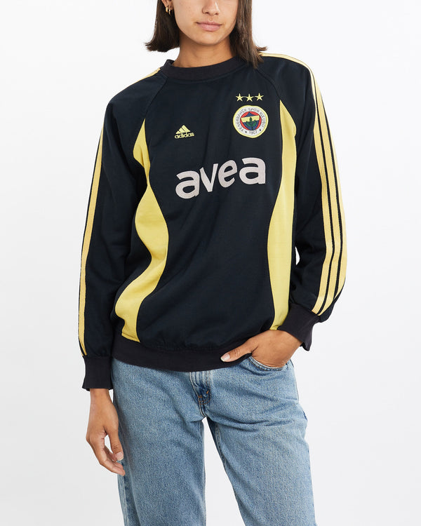 Vintage, Adidas, Fenerbahçe, Soccer, Sweatshirt, The Real Deal, size small, colour Multicolour, newtown, sydney, australia, thrift store, opshop, preloved, secondhand, sustainable, retro, antique, 70s, 80s, 90s, 2000s, 00s, fashion, clothing, streetwear, trendy, garment, style, boutique, store, shop, archive, sale, cheap, best, top, Sweats and hoodies