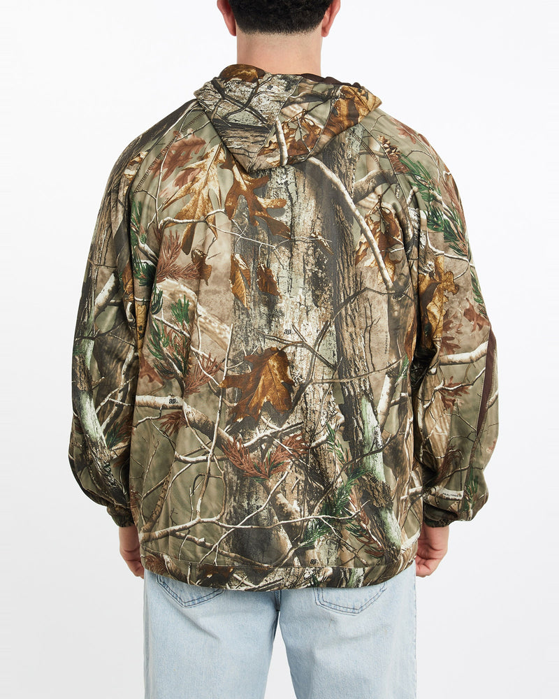 Vintage, Russell, Athletic, Realtree, Camo, Hooded, Sweatshirt, The Real Deal, size double extra large, colour Green, newtown, sydney, australia, thrift store, opshop, preloved, secondhand, sustainable, retro, antique, 70s, 80s, 90s, 2000s, 00s, fashion, clothing, streetwear, trendy, garment, style, boutique, store, shop, archive, sale, cheap, best, top, Sweats and hoodies