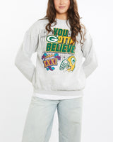 Vintage, 1996, NFL, Green, Bay, Packers, Super, Bowl, Sweatshirt, The Real Deal, size medium, colour Grey, newtown, sydney, australia, thrift store, opshop, preloved, secondhand, sustainable, retro, antique, 70s, 80s, 90s, 2000s, 00s, fashion, clothing, streetwear, trendy, garment, style, boutique, store, shop, archive, sale, cheap, best, top, Sweats and hoodies