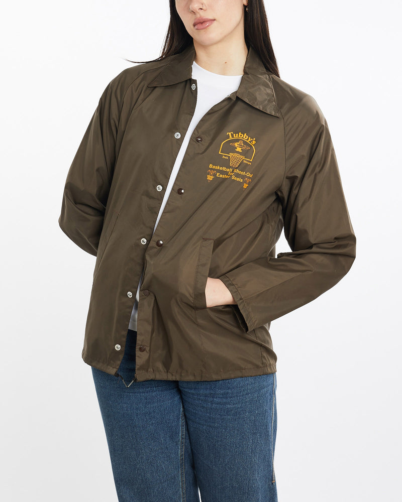 Vintage, 90s, Easter, Seals, Basketball, Coaches, Jacket, The Real Deal, size medium, colour Brown, newtown, sydney, australia, thrift store, opshop, preloved, secondhand, sustainable, retro, antique, 70s, 80s, 90s, 2000s, 00s, fashion, clothing, streetwear, trendy, garment, style, boutique, store, shop, archive, sale, cheap, best, top, Jackets