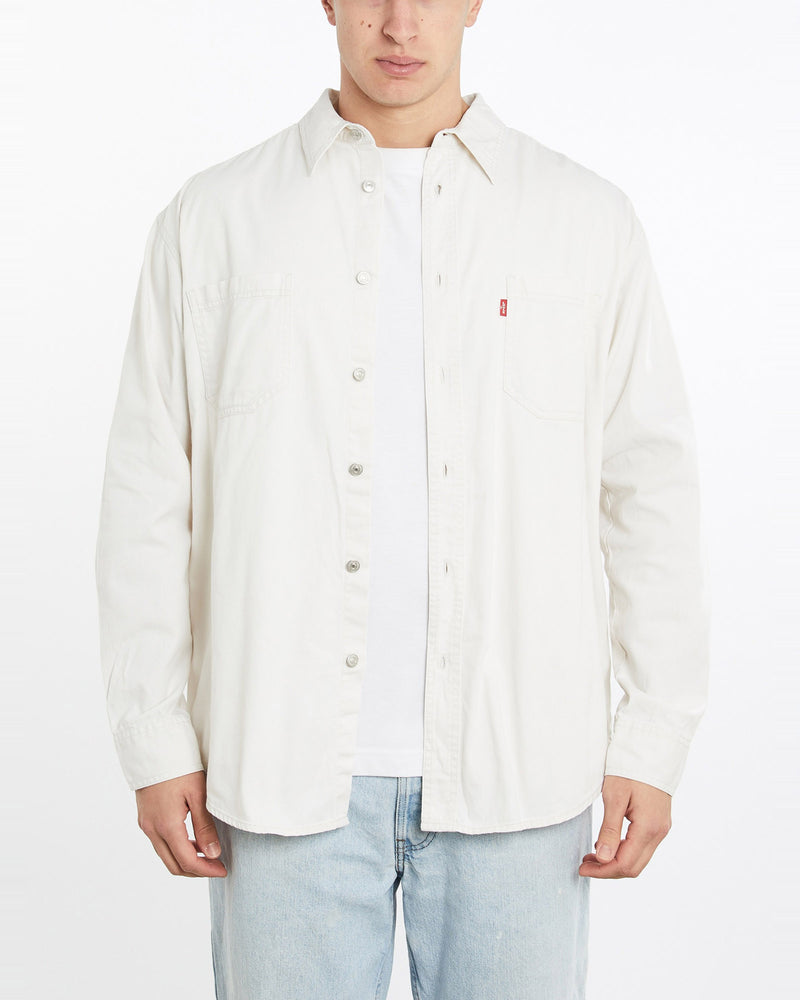 Vintage, Levi's, Button, Up, Shirt, The Real Deal, size double extra large, colour White, newtown, sydney, australia, thrift store, opshop, preloved, secondhand, sustainable, retro, antique, 70s, 80s, 90s, 2000s, 00s, fashion, clothing, streetwear, trendy, garment, style, boutique, store, shop, archive, sale, cheap, best, top, Shirts