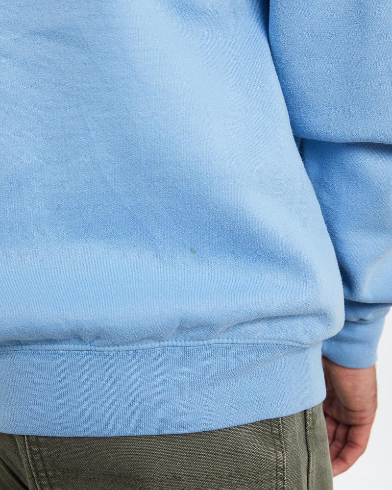 Vintage, University, of, North, Carolina, Hooded, Sweatshirt, The Real Deal, size large, colour Blue, newtown, sydney, australia, thrift store, opshop, preloved, secondhand, sustainable, retro, antique, 70s, 80s, 90s, 2000s, 00s, fashion, clothing, streetwear, trendy, garment, style, boutique, store, shop, archive, sale, cheap, best, top, Sweats and hoodies