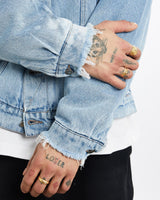 Vintage, Wrangler, Sherpa, Lined, Denim, Jacket, The Real Deal, size extra large, colour Blue, newtown, sydney, australia, thrift store, opshop, preloved, secondhand, sustainable, retro, antique, 70s, 80s, 90s, 2000s, 00s, fashion, clothing, streetwear, trendy, garment, style, boutique, store, shop, archive, sale, cheap, best, top, Jackets